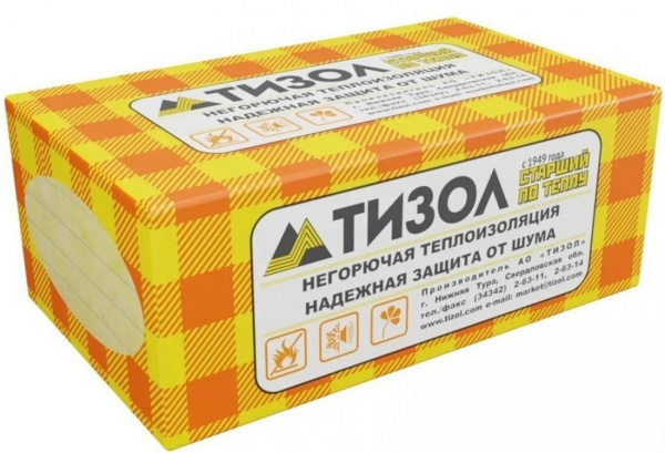 Утеплитель ТИЗОЛ EURO-ВЕНТ Н (1000х600х50) пл.45 (0,36м3)