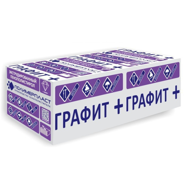 Экструзионный пенополистирол ГРАФИТ+ЭПС 35 1180х580х30/14л 1уп=0,287448/9,5816м2